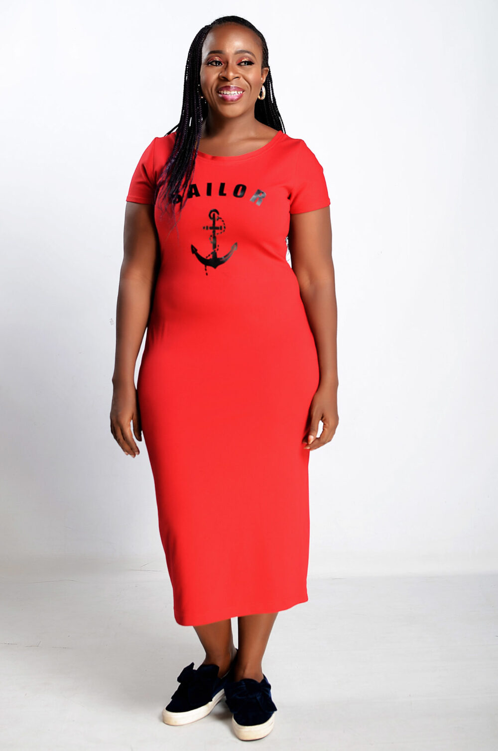Jersey Tee Dress - Red