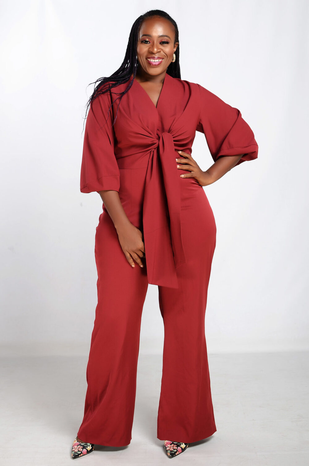 End of Discussion Jumpsuit - Red