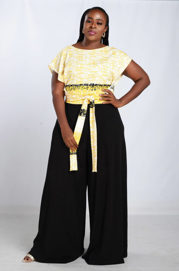 Kele Cullotes Set - Yellow and Black - Image 2