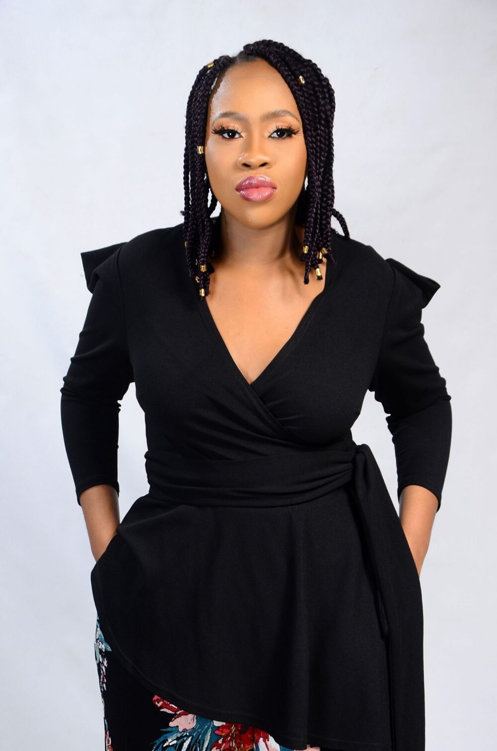 Arabian Wrap Top - Black