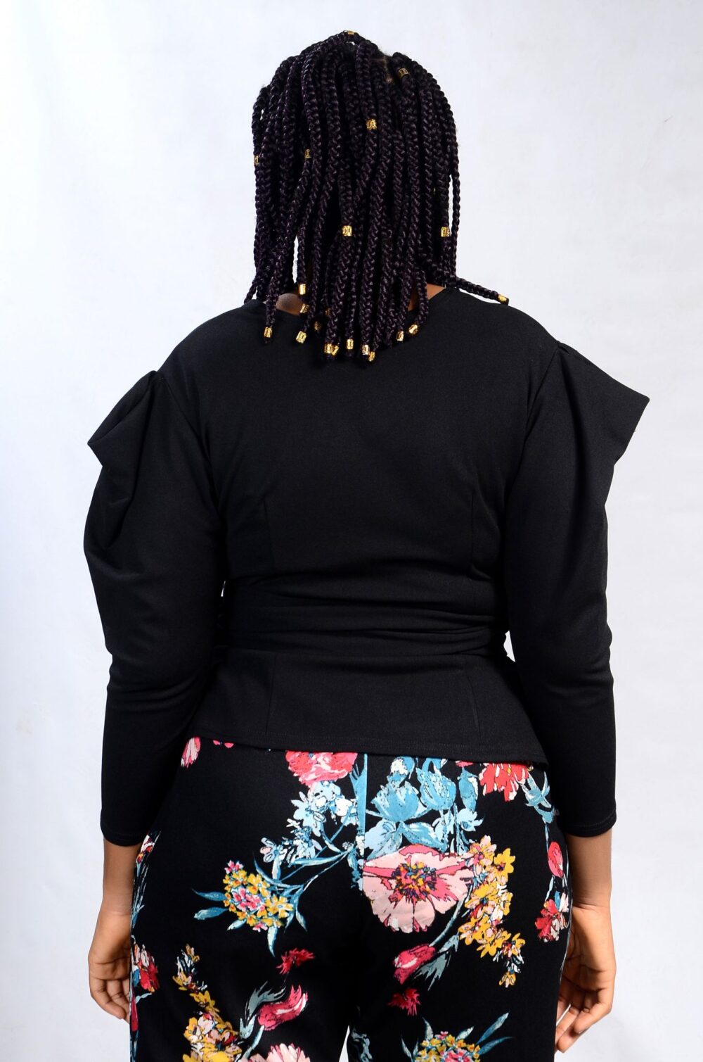 Arabian Wrap Top - Black - Image 3