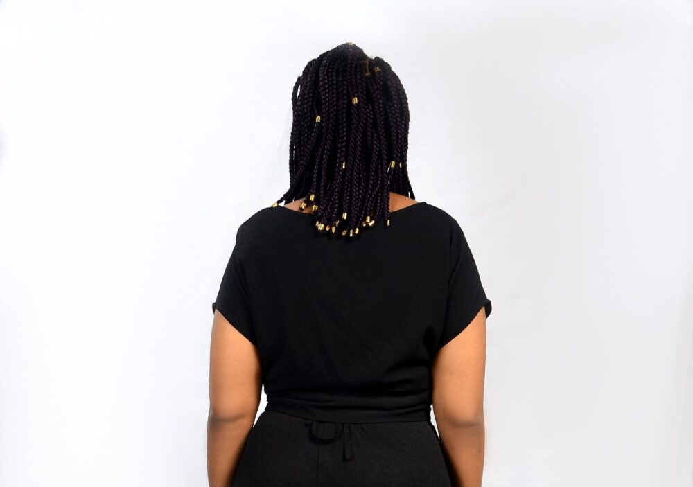 Kele Wrap Top - Black - Image 3